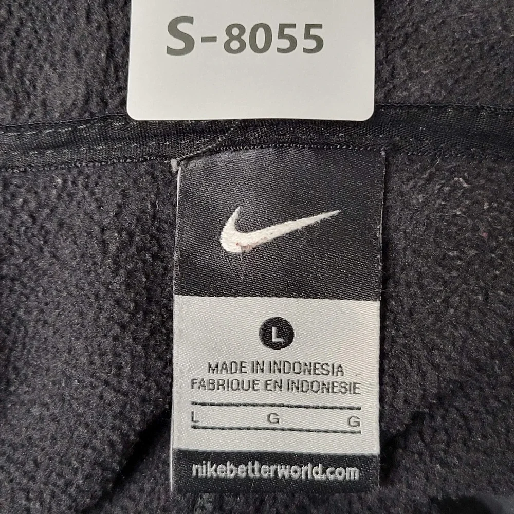 VINTAGE Nike Men Jacket L Gray Gorpcore Logo‎ Zipper Long Sleeve Y2K